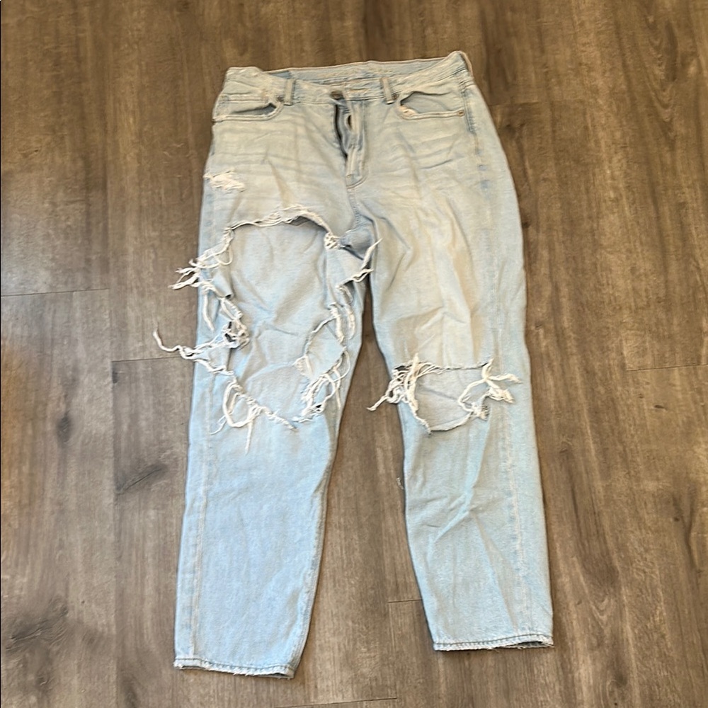 Distressed Light Blue Women's Jeans